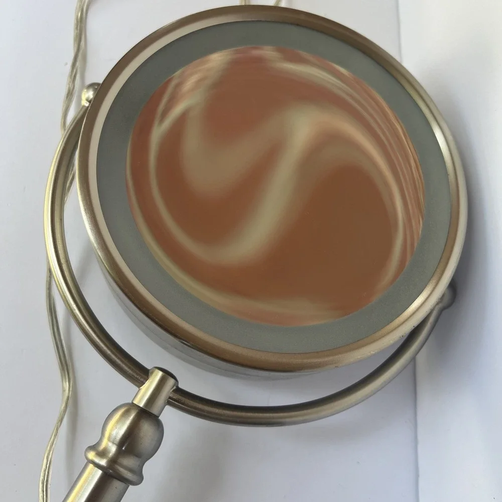 Intertek Nickel Brushed Magnifying Makeup Mirror Double Sided Light Up 18 X6